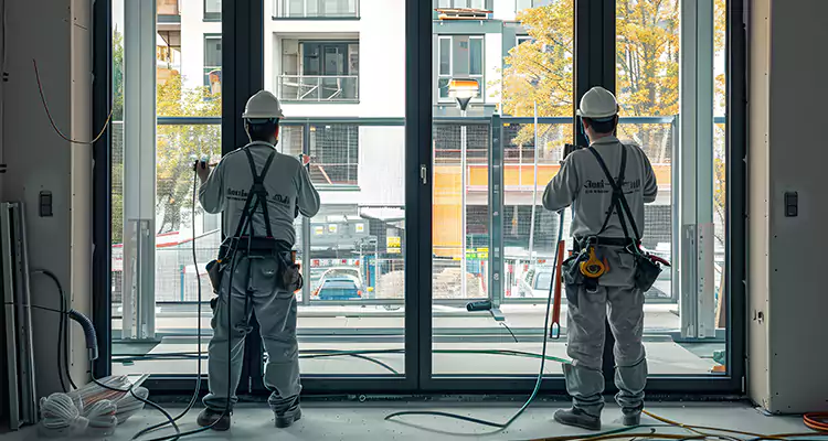 Patio Door Glass Replacement with Built-In Blinds in Brandon, FL